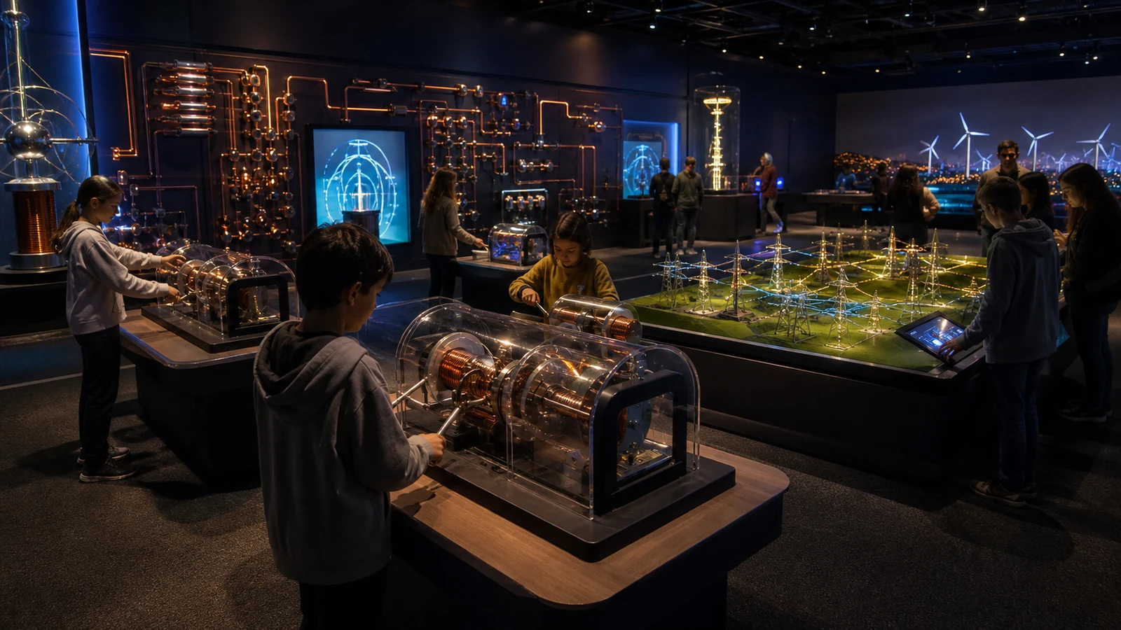 Electricity, Magnetism & Energy in a modern children's museum or science center