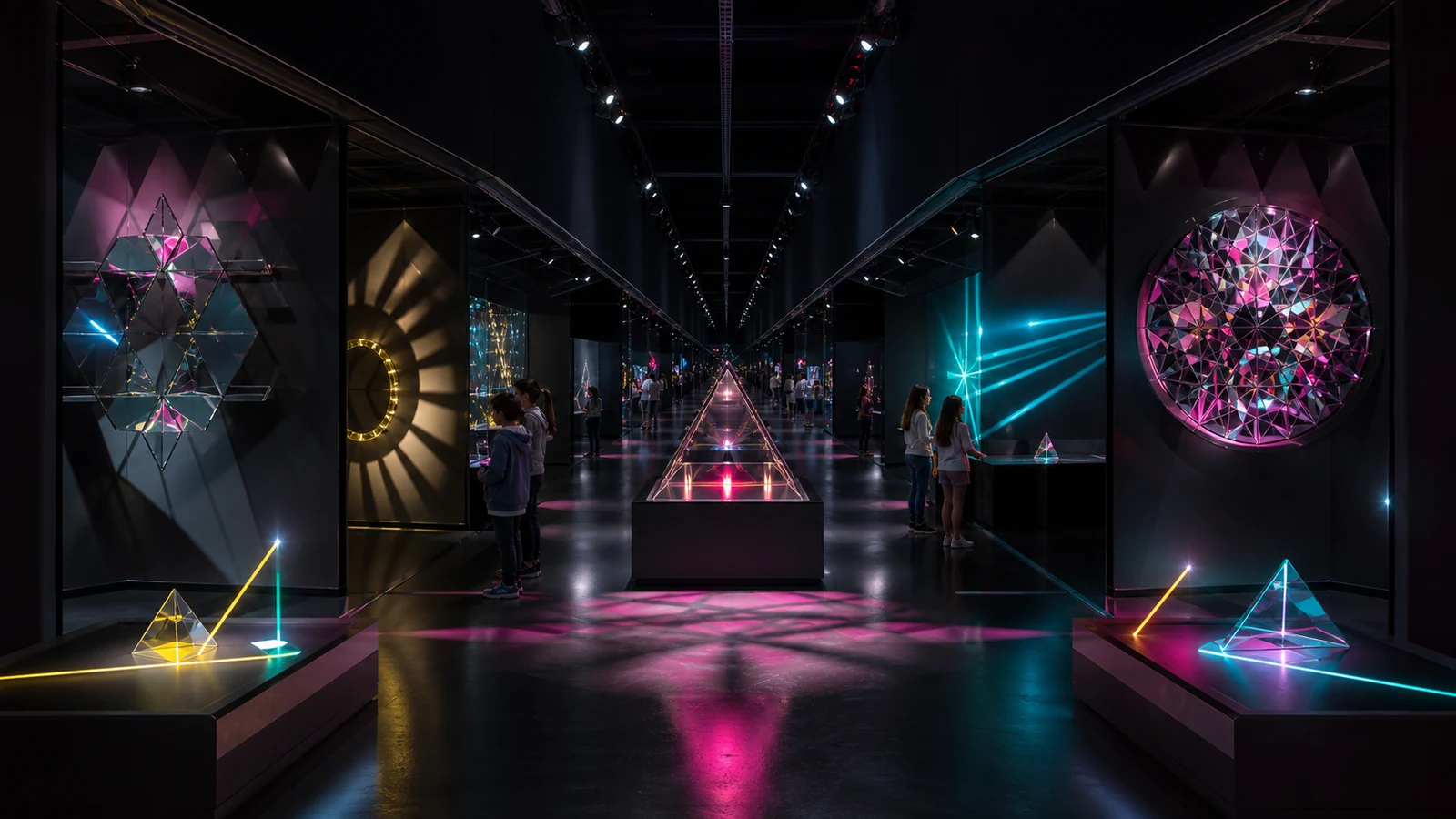 Light, Optics & Perception in a modern children's museum or science center